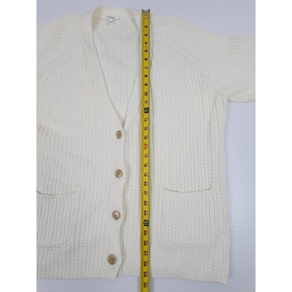 Haven Well Within Womens XL White Heavy Cable-Knit Cardigan Sweater Cottage‎ - Picture 9 of 12